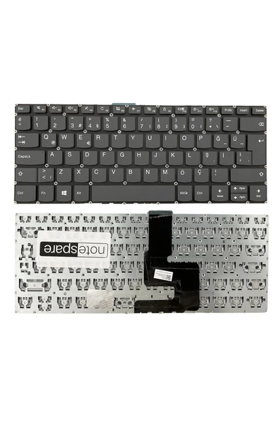 Lenovo ile Uyumlu Yoga 720-15Ikb 80X7004Xtx, 720-15Ikb 80X700B0Tx Notebook Klavye Füme TR - 1