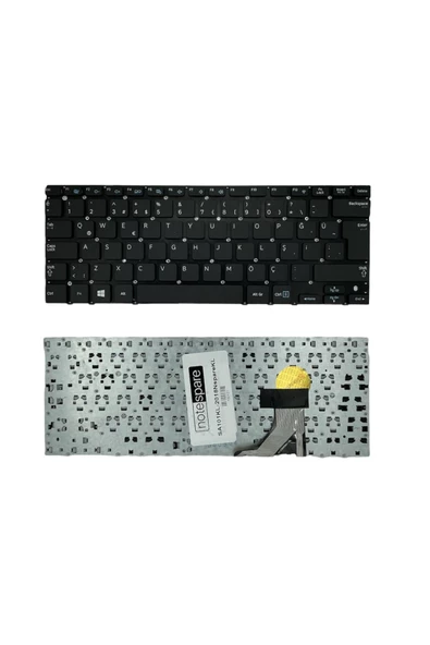 Samsung ile Uyumlu NP530U3B, NP530U3C, NP535U3C, NP540U3C Notebook Klavye Siyah TR