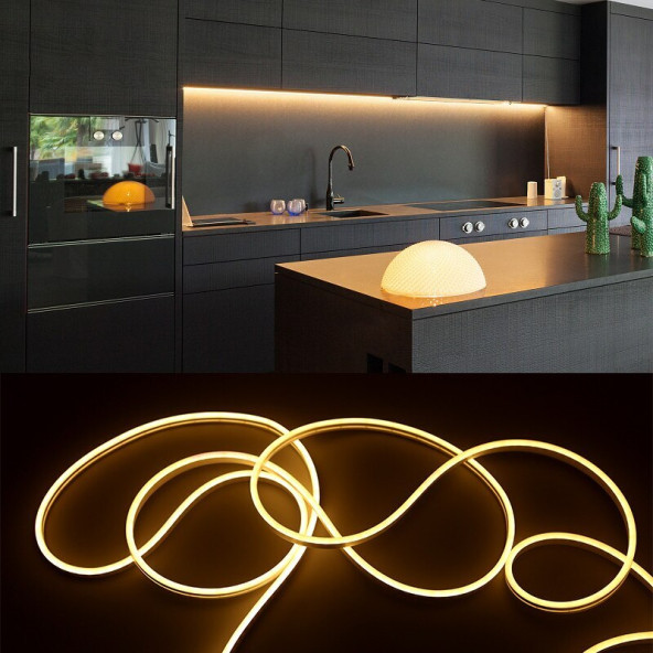 neeko Neon Esnek Şerit Led Tak Çalıştır Kumandalı - Dimmer- Gün Işığı 1 Metre - 2
