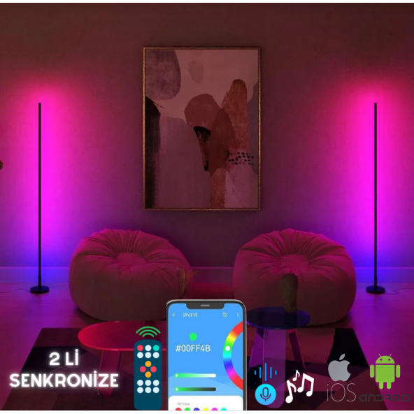 neeko Magic Pro Stick Sese Duyarlı Telefon Ve Kumanda Oda Aydınlatma Sistemi Pro Model 2 Li Senkronize