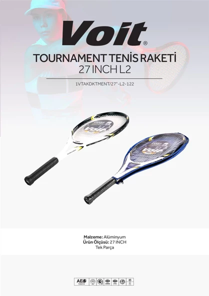 Voit Tournament Pro Tenis Raketi 27 Inch L2 Fosfor - 3