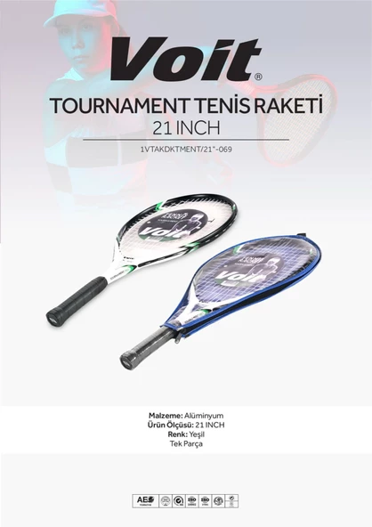 Voit Tournament Pro Tenis Raketi 21 Inch Yeşil - 2