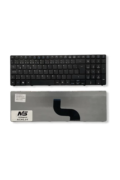 Acer ile Uyumlu E1-521, E1-531, E1-571, E1-571G Notebook Klavye Siyah TR