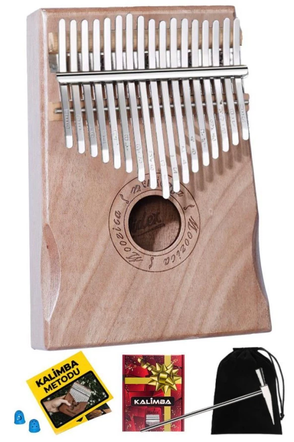 Midex KLX 660 Kalimba 1. Sınıf Koa Ağacı Mineral Çelik Paslanmaz 17 Tuş Tam Set