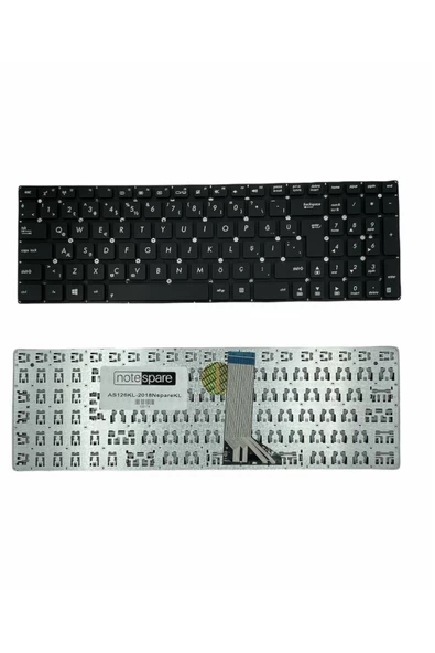 Asus ile Uyumlu MP-11N63US-5281W, MP-11N63US-9201W, MP-11N66TQ-9201W Notebook Klavye Siyah TR ürün görseli 1