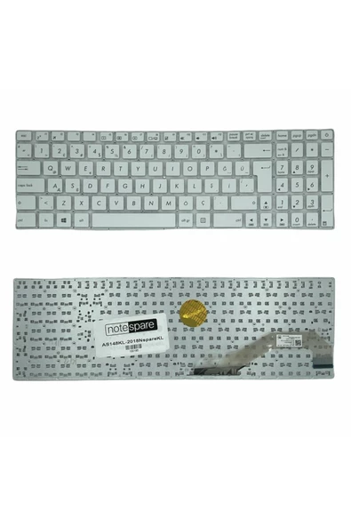 Asus ile Uyumlu VivoBook 15 X540UA-DM3505, 15 X540UA-DM910 Notebook Klavye Beyaz TR