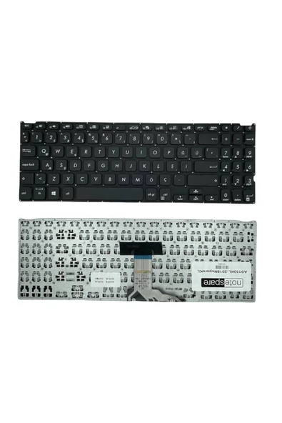 Asus ile Uyumlu X509FB-BR073T, X509FB-BR102T, X509FB-BR127 Notebook Klavye Siyah TR