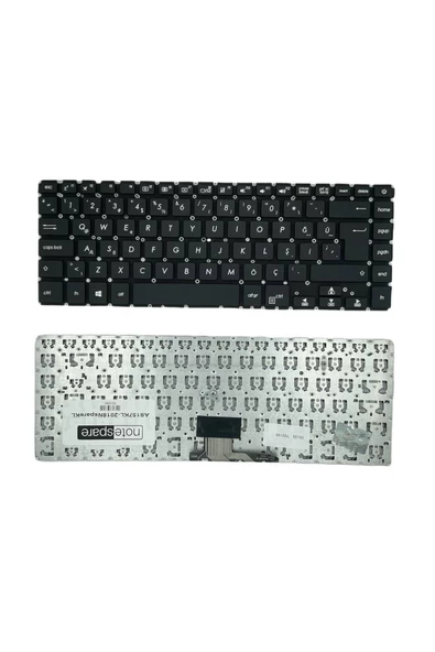 Asus ile Uyumlu Vivobook S15 S510UN-BQ133T, S15 S510UN-BR128 Notebook Klavye Siyah TR - 1