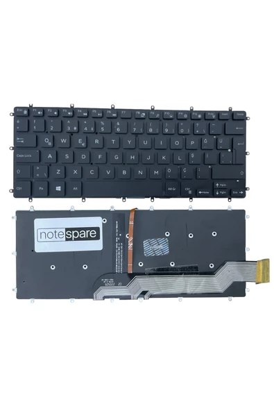 Dell ile Uyumlu Inspiron 7375 P69G002 Işıklı Klavye Siyah TR Büyük Enter Versiyon