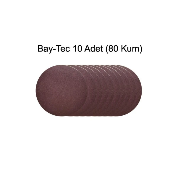 Bay-Tec Cırt Zımpara  80 Kum 115 mm 10 Adet - 3
