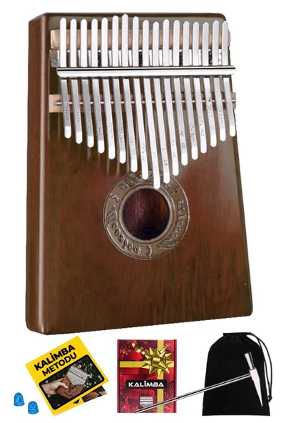Midex KLX-553 Kalimba 1. Sınıf Maun Ağacı Mineral Çelik Paslanmaz 17 Tuş Tam Set ürün görseli
