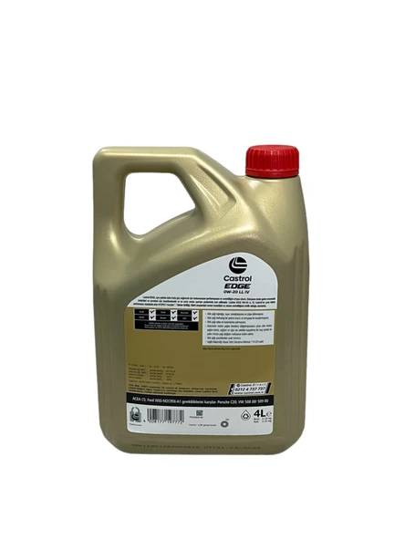 Castrol Edge 0W-20 LL IV Tam Sentetik Motor Yağı 4 Litre - 3