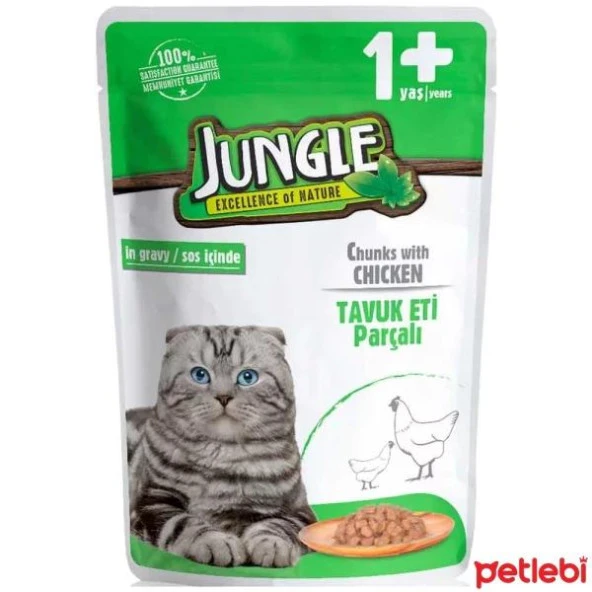 Jungle Pouch Tavuklu 100 Gr. (24'lü)