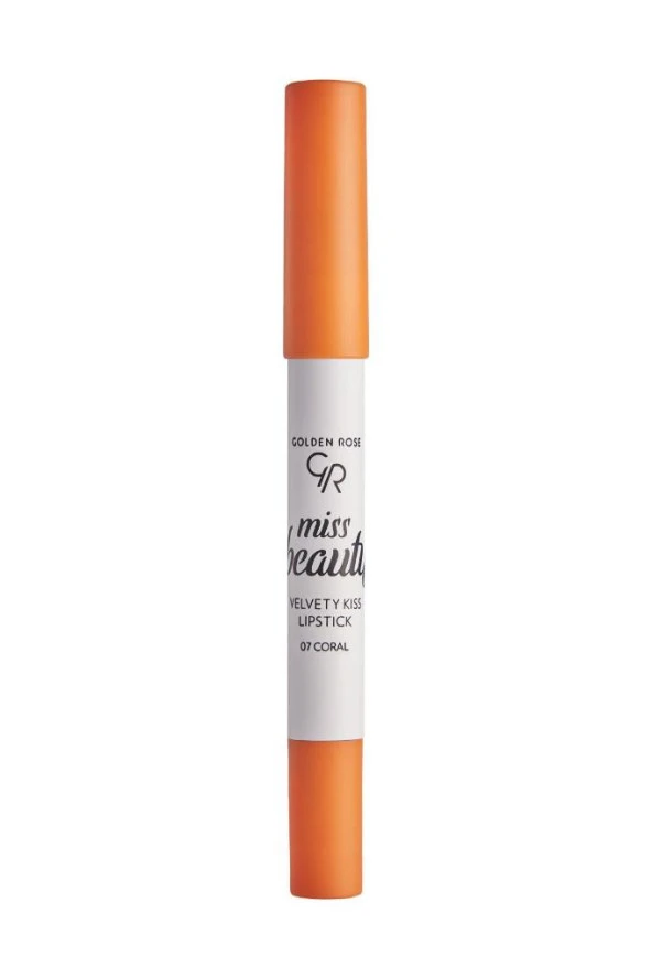 Golden Rose Miss Beauty Velvety Kiss Lipstick No:07 Coral - Mat Kalem Ruj - 2