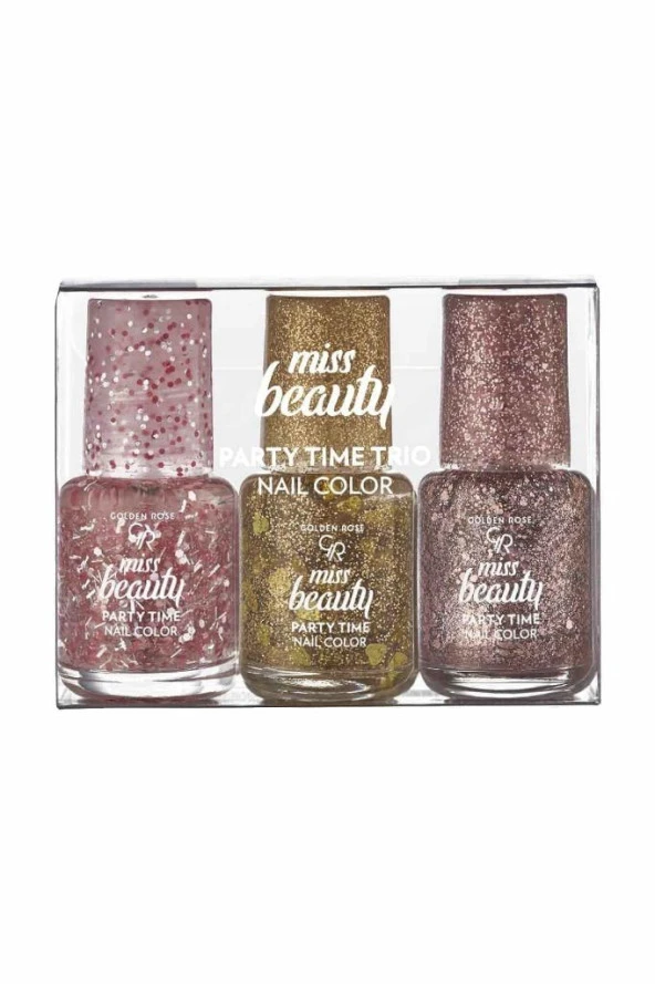 Golden Rose Miss Beauty Party Time Trio Nail Colors - Oje Seti