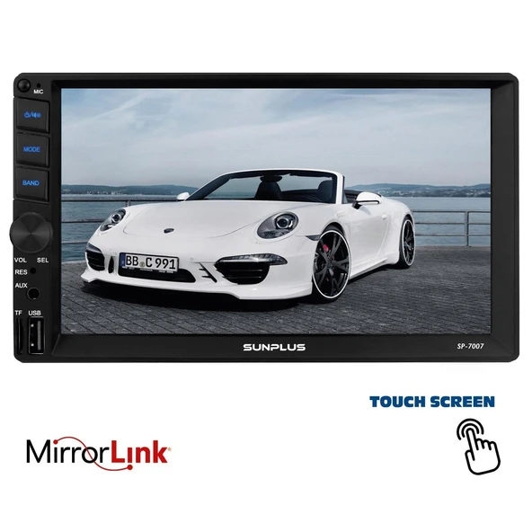 Sunplus Sp-7007 Double Teyp 7 İnç 4X55 Watt Mirrorlink - 2