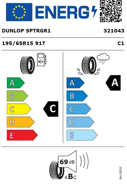 Dunlop 195/65 R15 91T SP Touring R1 Oto Yaz Lastiği ( Üretim Yılı: 2024 ) - Resim 2