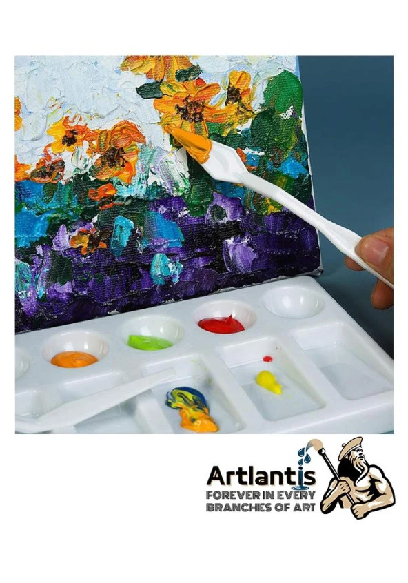 Plastik Spatül 5 Li Set Resim Ve Heykel Plastik Spatula Esnek Plastik Palet Bıçağı 3 Paket - 6