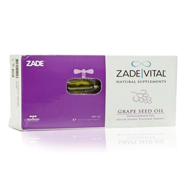 Zade Vital Üzüm Çekirdeği Yağı 500 Mg 60 Kapsül