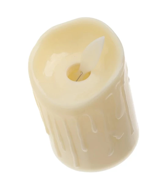 Alevli Led Mum Hareketli Alev Görünümlü Dekoratif Mum - 3lü Set (Orta Boy) - 4