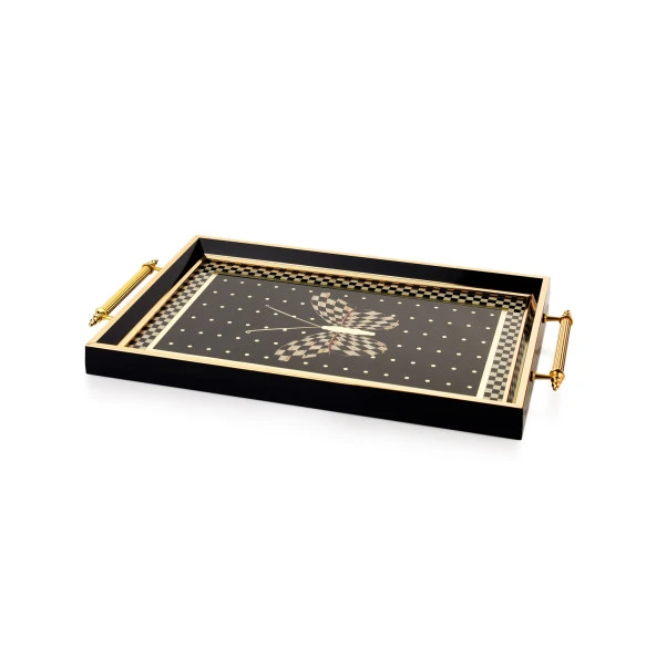 Schafer Kunst Tepsi 1 Parça-Gold/Siyah08 - 2