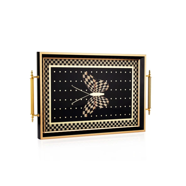 Schafer Kunst Tepsi 1 Parça-Gold/Siyah08 - 3