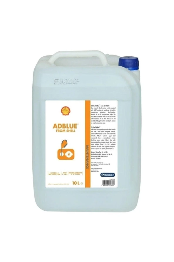 shell Adblue ,10 Litre 2023 Üretim