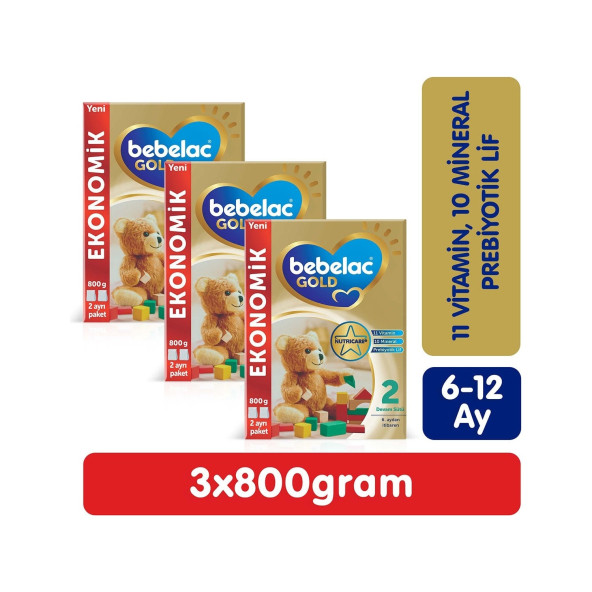 BEBELAC GOLD 2 NO 800 GR X 3 ADET