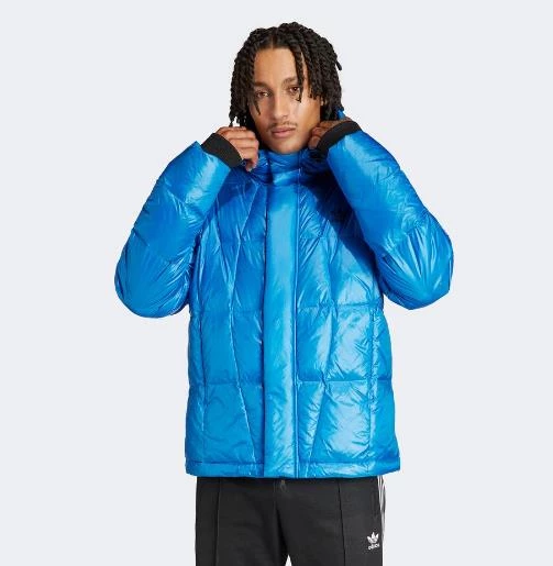 Adidas Lightweight Down Puffer Erkek Mavi Mont IR7130