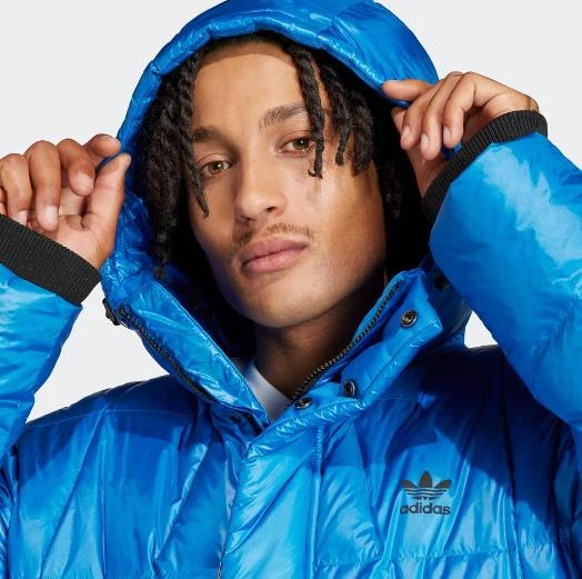 Adidas Lightweight Down Puffer Erkek Mavi Mont IR7130 - 4