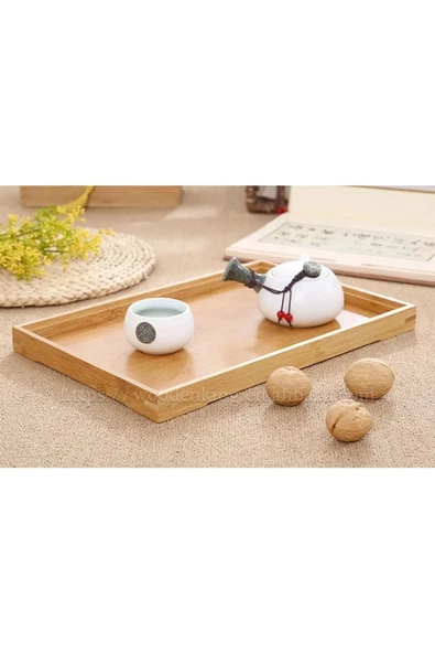 Bambu Çok Amaçlı Düzenleyici Sunum Tepsisi (33 Cm X 22 Cm) Royaleks-81287 - 5