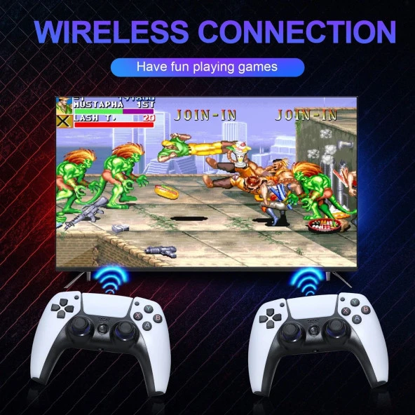 DOREKA Android Game Tv Stick 4K 64 GB Remote Control Hazıfa Kartı ve 2 Kablosuz Oyun Kolu Retro Game - 2