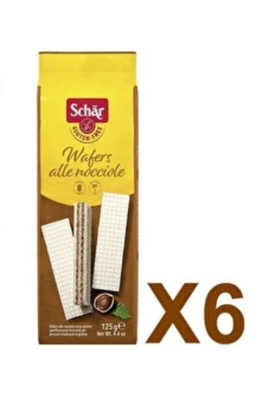 Schar Wafers Alle Nocciole 125g Fındıklı Gofret (6 Adet)