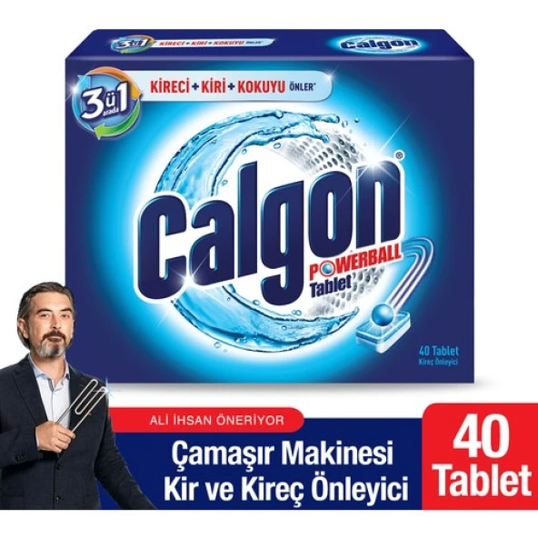 Calgon Çamaşır Makinesi Kireç Önleyici Tablet 40'lı