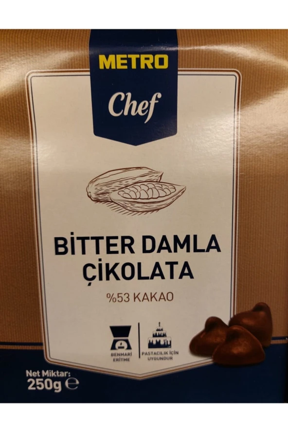 Metro Chef Bitter Damla Çikolata 250 gr 6822
