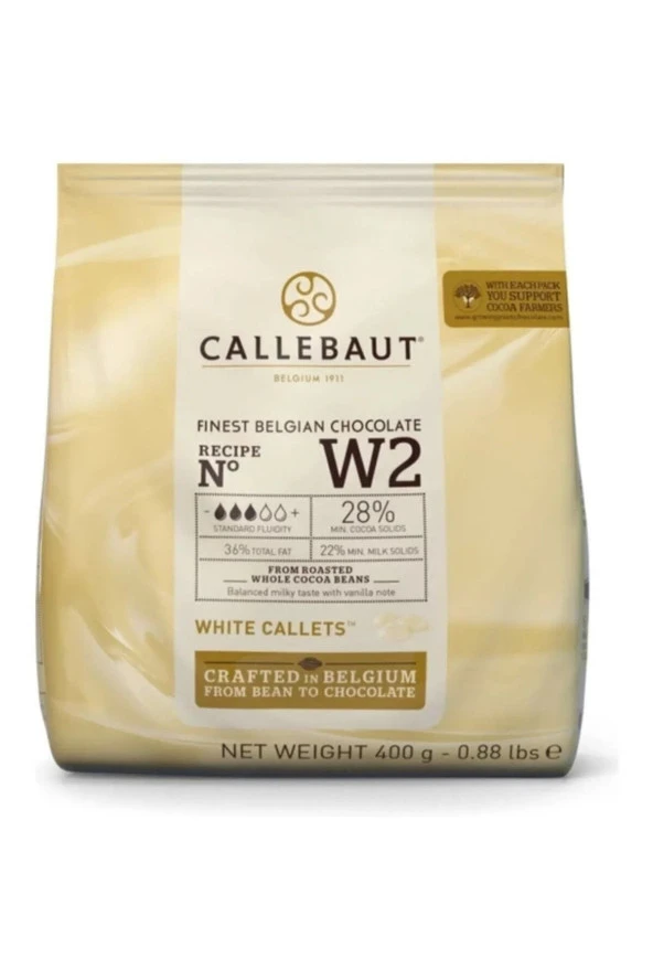 Callebaut Beyaz Drop Çikolata 400 gr W2