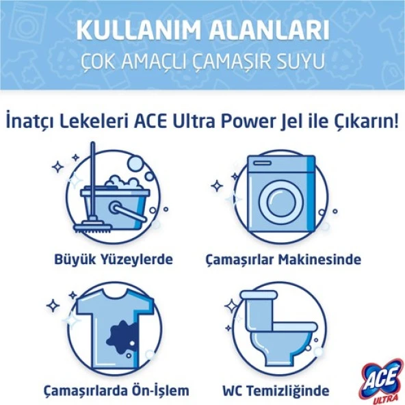 Ace Ultra Yoğun Kıvamlı Çamaşır Suyu Okaliptus 810G X6 - 4
