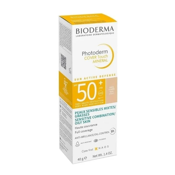 Bioderma Photoderm Cover Touch Mineral SPF50+ 40 gr - Very Light ürün görseli