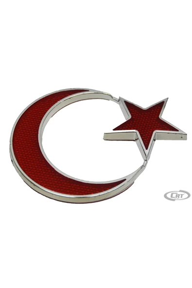 Araba Sticker Krom Bayrak Model Reflektörlü - 2