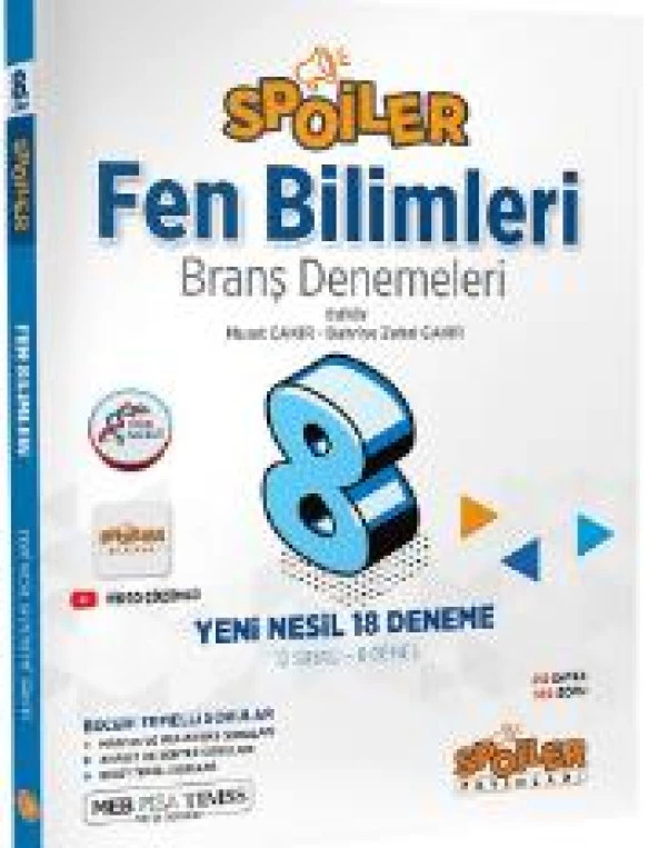 SPOİLER 8.SINIF FEN BİLİMLERİ BRANŞ DENEMELERİ