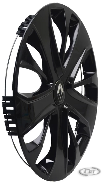 Jant Kapağı Kırılmaz 15" Clio 4 Parlak Siyah Model (1 ADET OLARAK) (Çıkartma Hediyeli) - Resim 2