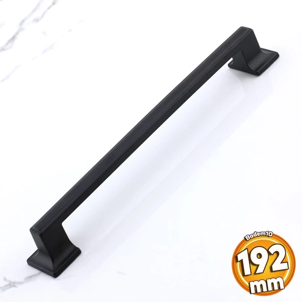 Gama 192 mm Siyah Kulp Metal Mobilya Mutfak Çekmece Dolap Kulpları Dolabı Kapak Kulbu Kulpu 19.2 cm