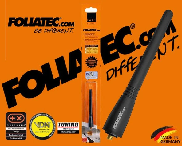 Foliatec Küçük Çok Yönlü Spor 10.5cm Siyah Anten - 4