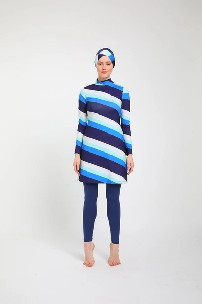 Chelly Kadın Likralı Tam Kapalı Tesettür Mayo S 3720 - 8