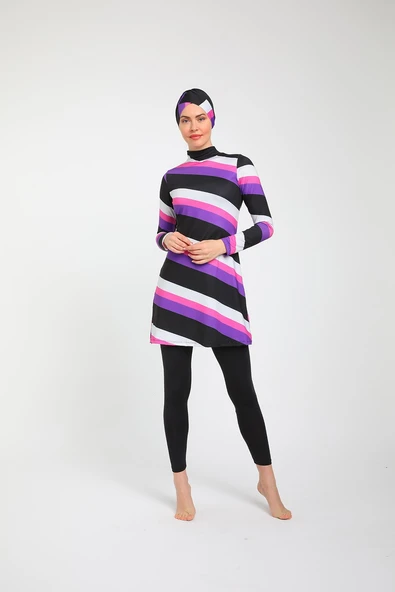 Chelly Kadın Likralı Tam Kapalı Tesettür Mayo S 3720 - 3