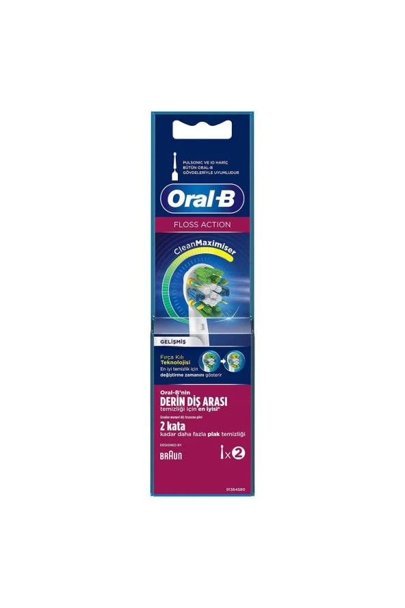 Oral-B Floss Action Clean & Maximiser 2'Li Diş Fırçası Yedek Başlığı - 2