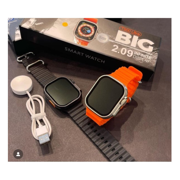 Watch9 Ultra 49mm 2,09 İnfinite Dısplay 2 Kordonlu Akıllı Saat