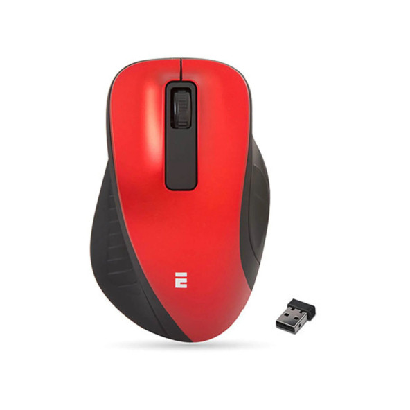 Everest 3D Optik Süper Sessiz Alkalin Pil Kablosuz Kırmızı Mouse USB