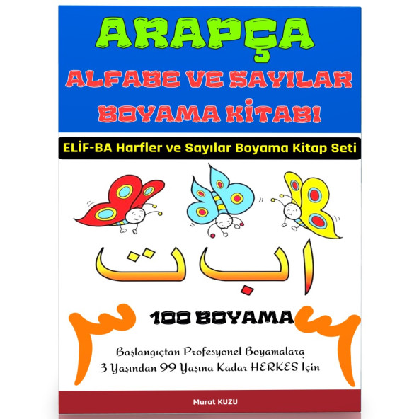 Arapça Alfabe ve Sayılar Boyama Kitabı