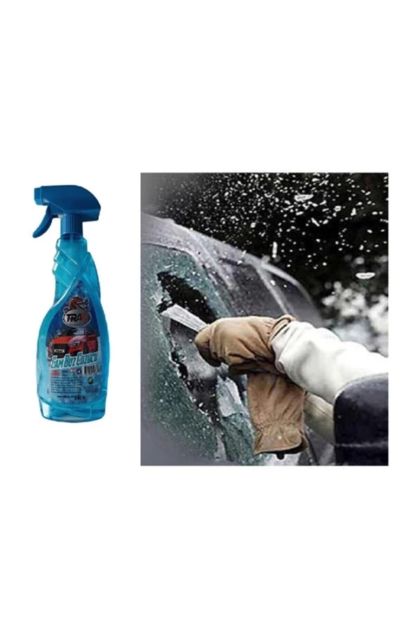 Trax Araç Cam Buz Çözücü Buz Engelleyici Buğu Önleyici 500 Ml Sprey Kışlık Cam Bakım Seti - 4